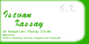 istvan kassay business card